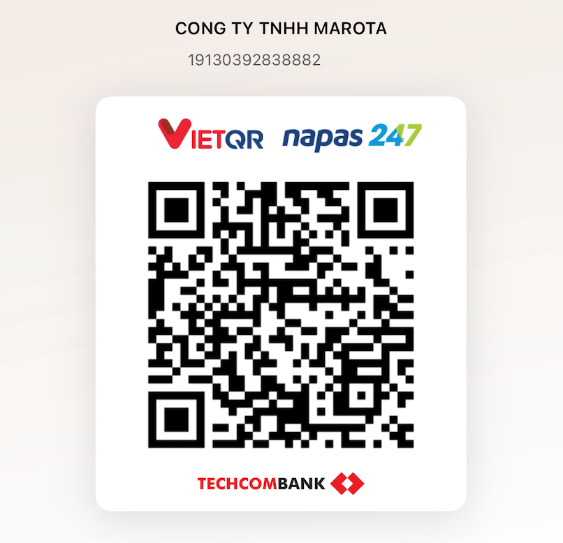 Mã VietQR tài khoản Techcombank của Công ty TNHH MAROTA